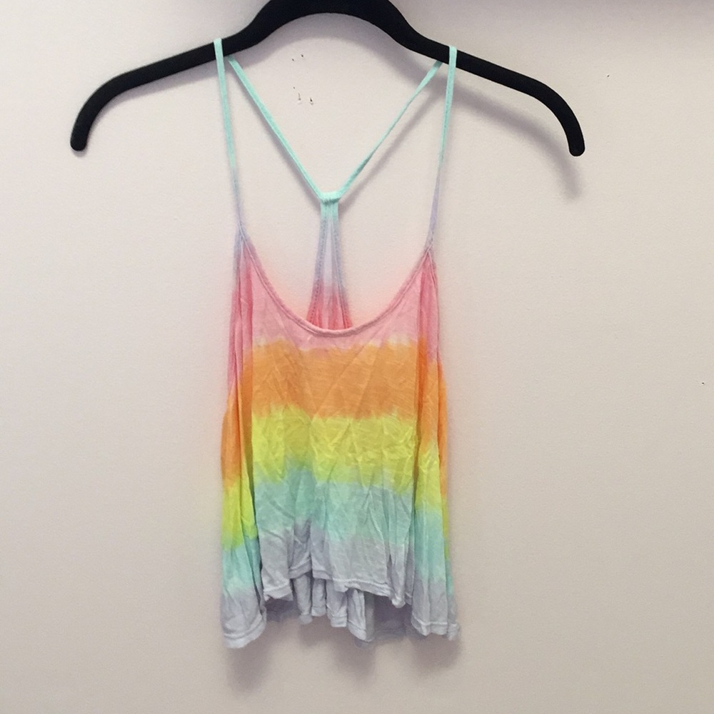 LF Tie-Dye Spaghetti-Strap Crop Top Size XS